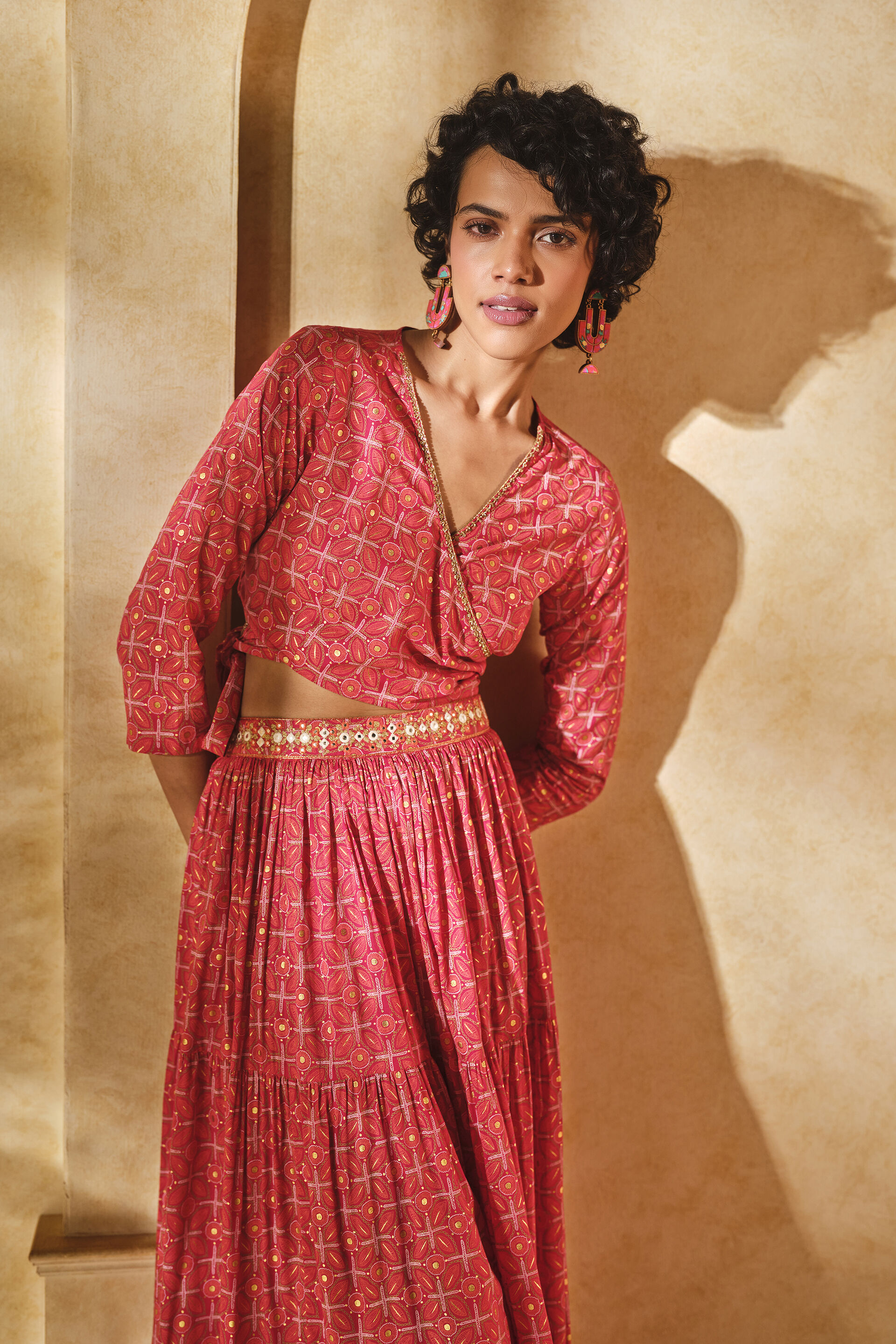 Mast Magaan Red Skirt Set, Red, image 6